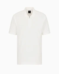 A|X Armani Exchange Men's Regular-Fit Embroidered Logo 1/4-Zip Polo Shirt