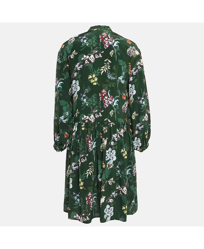 Pre-Owned Zadig & Voltaire Women's Green Resist Print Silk Dress