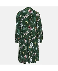 Pre-Owned Zadig & Voltaire Women's Green Resist Print Silk Dress