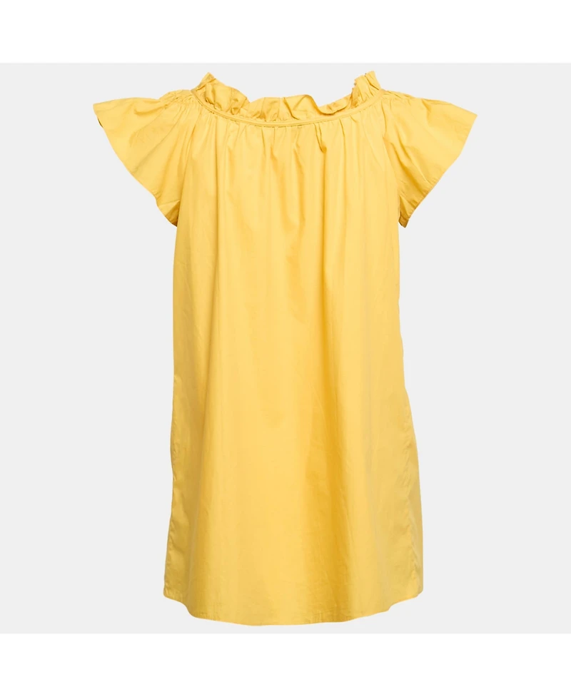 Pre-Owned Moschino Women's Yellow Cotton Tunic