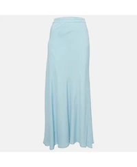 Pre-Owned Moschino Women's Cheap And Chic Blue Chiffon Maxi Skirt