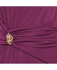 Pre-Owned Roberto Cavalli Women's Pink Jersey Draped Metal Detail Short Dress