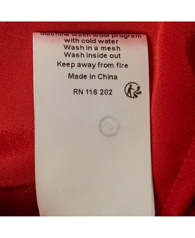 Pre-Owned Zadig & Voltaire Women's Red Silk Ruffled Taccora Shirt