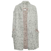 Pre-Owned Zadig & Voltaire Women's Grey/pink Rib Knit Open Cardigan