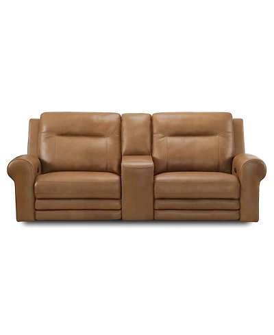 Furniture 2-Pc. Alexandre Leather Sofa with 2 Power Motion Recliners and 1 Console, Exclusively at Macy's