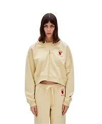 Pcfg Women's Cotton Destroyed Zip-Up Hoodie