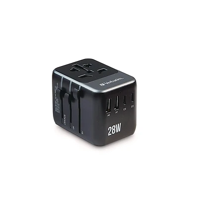 Verbatim 32122 Uta-07 3-usb-a/3-usb-c Universal Travel Adapter