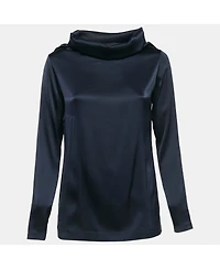 Pre-Owned Moschino Women's Cheap And Chic Satin Jersey Cowl Neck Top