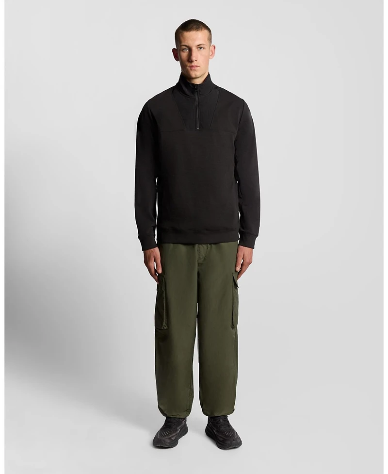 Lyle & Scott Men's Panelled Hybrid Quarter Zip Sweatshirt