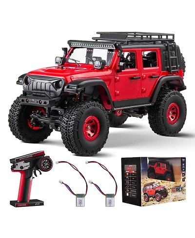 Mecale Rc Car 1:24, 4WD Off-Road Truck with Lights, Extra Shell & 2 Batteries, 2-Speed Hobby Racing Toy for Boys Girls 14