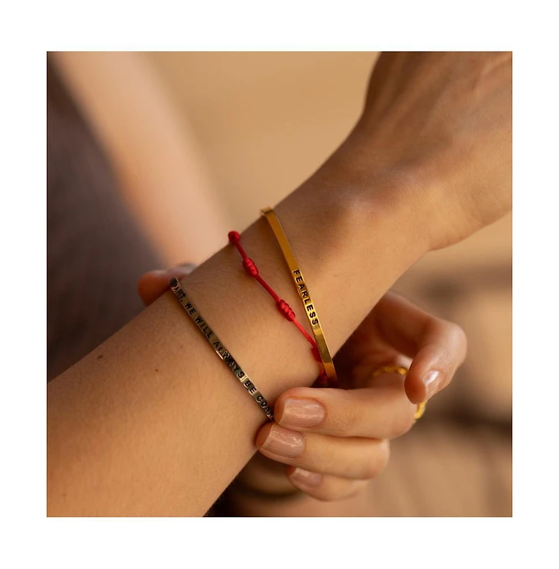 Mantra Gold 7 Knots of Protection Bracelet Red Silk Bracelet