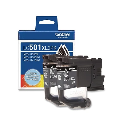 Brother LC501XL2PKS 500 Page-Yield High-Yield Ink - Black (2/Pack