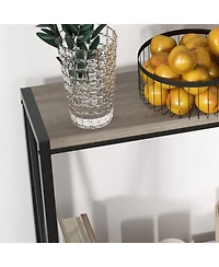 Gaomon 2 Tier Farmhouse Entryway Console Tables w/Storage Shelf, Narrow Console Tables for Entryway Living Room Hall Foyer Furniture