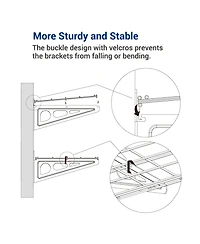 Fleximounts Wr16-e WR White Series 12″ D × 36″ W White Steel Wall Shelves (4-Pack)