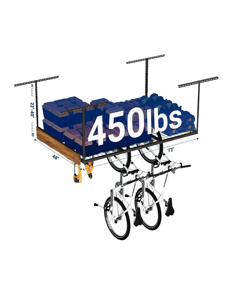 Fleximounts Ohk Series Ceiling Mounted Overhead Garage Storage Rack