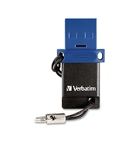 Verbatim 99155 Store n' Go 64 Gb Dual Usb 3.0 Flash Drive for Usb-c Devices - Blue