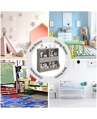 gaomon Kids Toy Storage Organizer, Bookshelf with 2 Bookshelfs