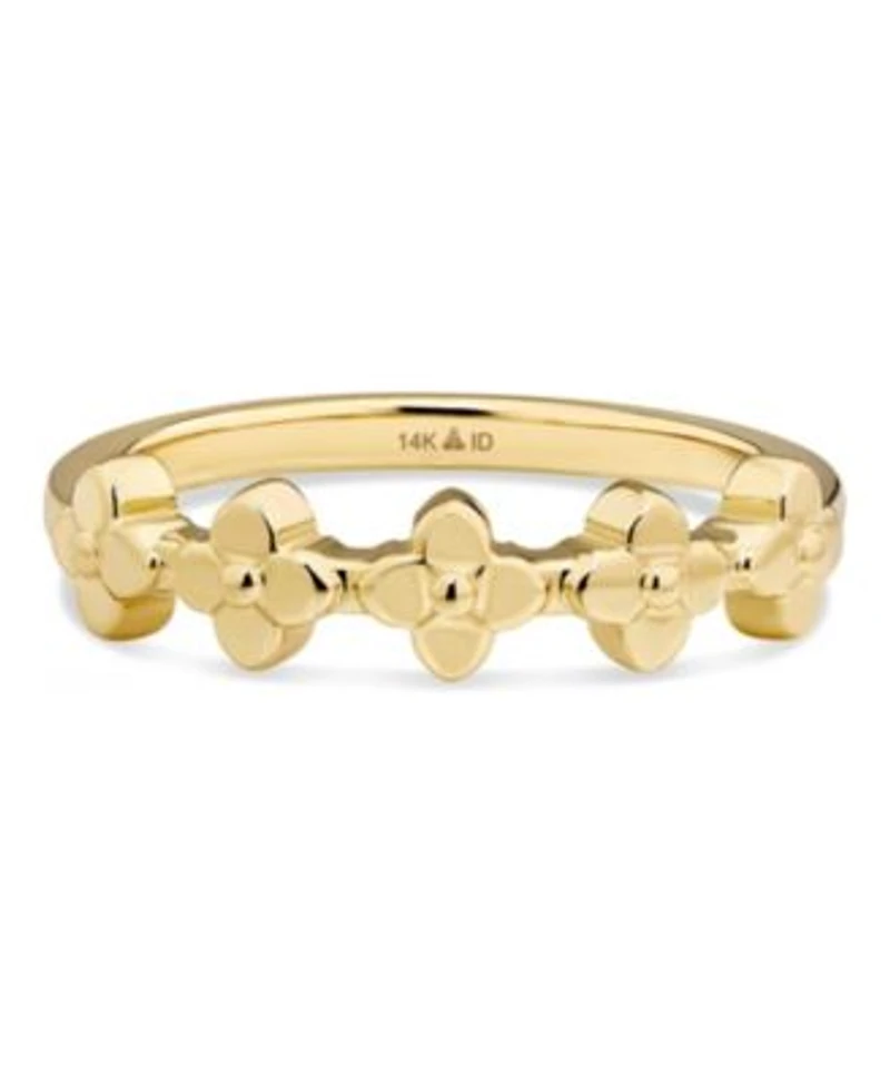 Devata 14K Gold Clover Ring
