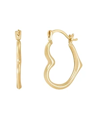 Macy's Heart Hoop Earrings in 14k Yellow Gold
