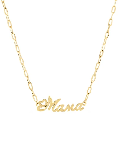 Macy's "Mama" Pendant Necklace in 10k Yellow Gold
