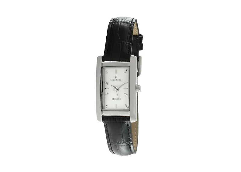 Peugeot Women's Watch 34x20mm Contour Dress Black Leather Strap