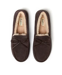 Dearfoams Men's Douglas Genuine Suede Moccasin House Shoe Slipper