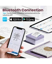 Swifint PM290C Inkless Sticker Maker: Portable Bluetooth printer with 3 paper rolls. Creates notes, journal labels.