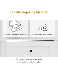 Casainc 68.9"H Triangle Tall Cabinet with 3 Drawers and Adjustable Shelves for Bathroom/Living Room