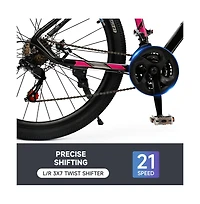 Artudatech 27.5-Inch 21-Speed Mountain Bike with Lightweight Magnesium Alloy Wheels & Dual Disc Brakes for Agile Riding