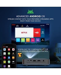 Kodak Luma 400 Hd Smart Portable Pico Projector with 80" Display