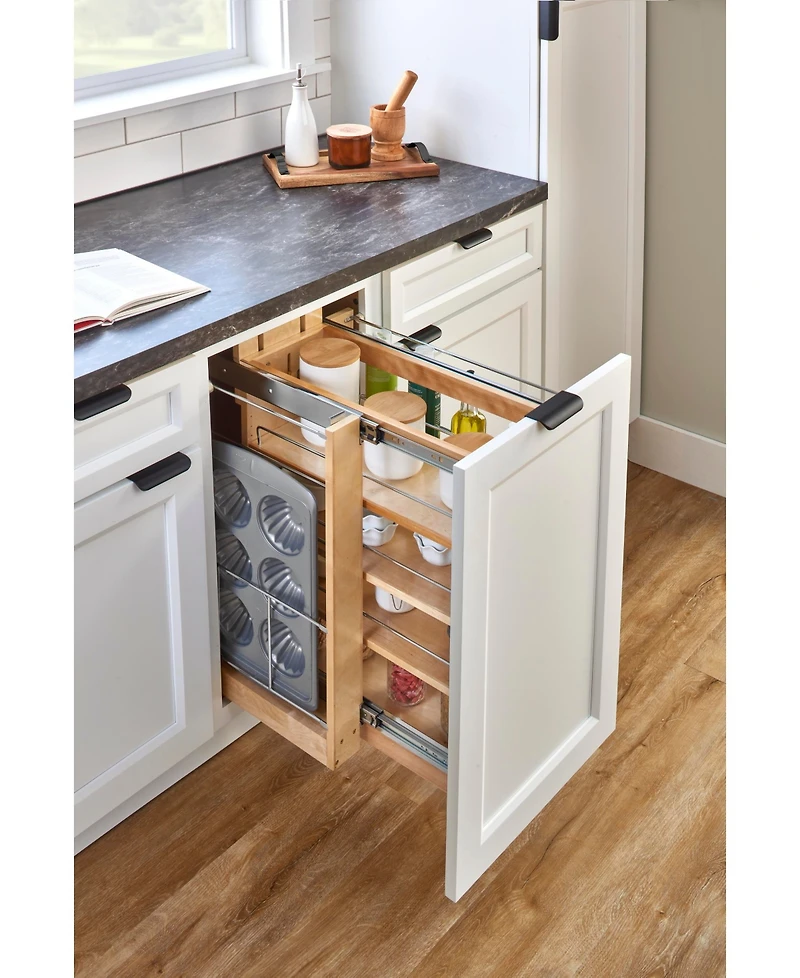 Rev-a-Shelf 8.75'' Pullout Kitchen Cabinet Organizer Soft-close, 448-bcsc-8C