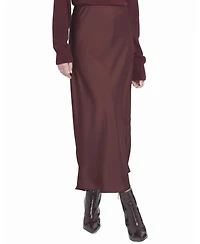Elle Collection Women's Satin Midi Skirt Slip.
