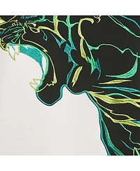 Pre-Owned Roberto Cavalli Women's Black/green Printed Cotton Sweatshirt