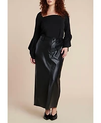 Eloquii Women's Plus Draped Cuff Top