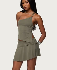 Edikted Women's Janah Asymmetric One Shoulder Backless Top