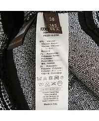 Pre-Owned Roberto Cavalli Women's Monochrome Patterned Jacquard Stretch Knit Top