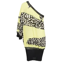 Pre-Owned Roberto Cavalli Women's Beige Cotton And Modal Faux Feather Detail T-Shirt