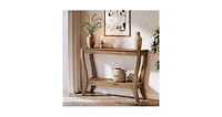 Tribesigns Wood Console Table with Storage, 43.3-Inch Farmhouse Entryway Table with Shelf, 2-Tier Wooden Sofa Table