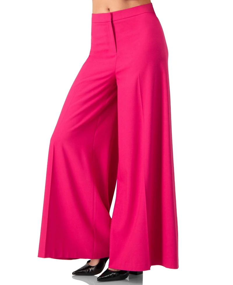 Ivonne Women's Solid Wide-Leg Trousers