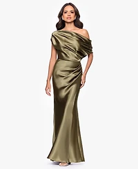 Betsy & Adam Women's Off-The-Shoulder Long Dress