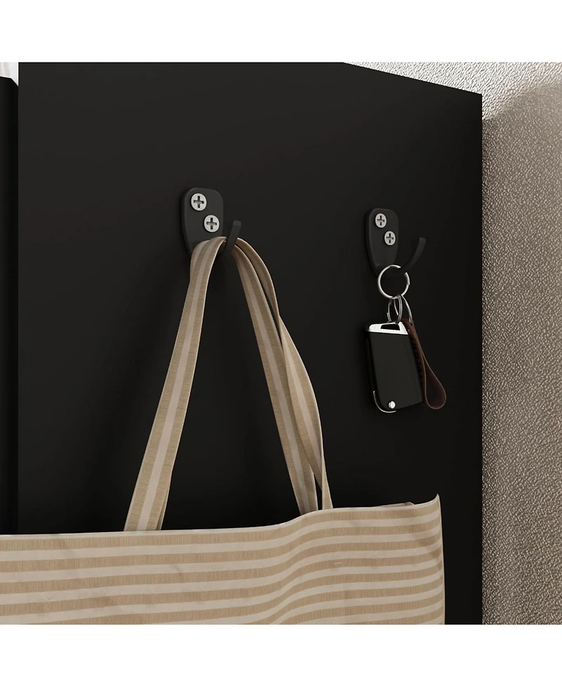 gaomon Large 6-Tier Shoe Cabinet with 2 Doors, Handleless Organizer Hooks, Freestanding Entryway Storage