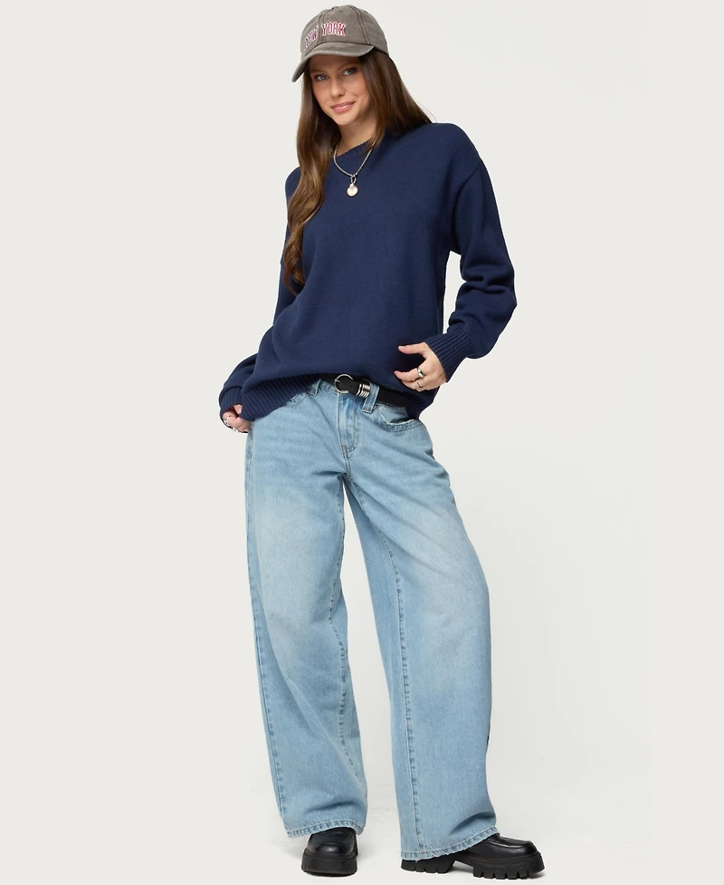 Edikted Women's Priscila Oversized Crewneck Sweater