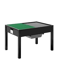 Sugift Reversible Activity Table with Building Block Top & Large Storage Capacity