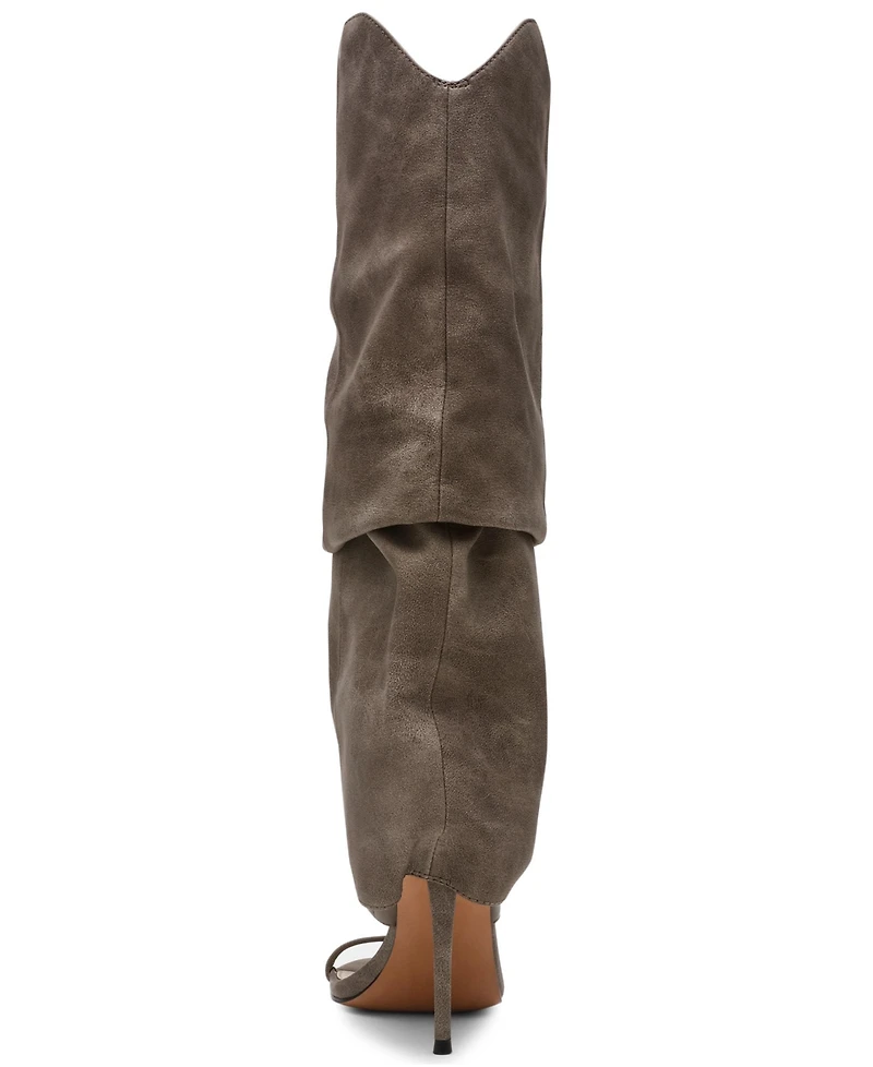 Steve Madden Women's Ravine Cuffed Knee High Stiletto Heel Boots