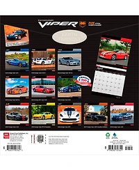 BrownTrout Dodge Viper Official | 2026 12 x 24 Inch (Hanging) Monthly Square Wall Calendar | Plastic-Free