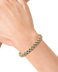 Effy Collection Sapphire (6-1/4 ct. t.w.) & Diamond (1/5 ct. t.w.) Bracelet in Gold Over Silver