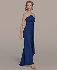 Donna Karan New York Women's Asymmetric Twist Strapless Gown
