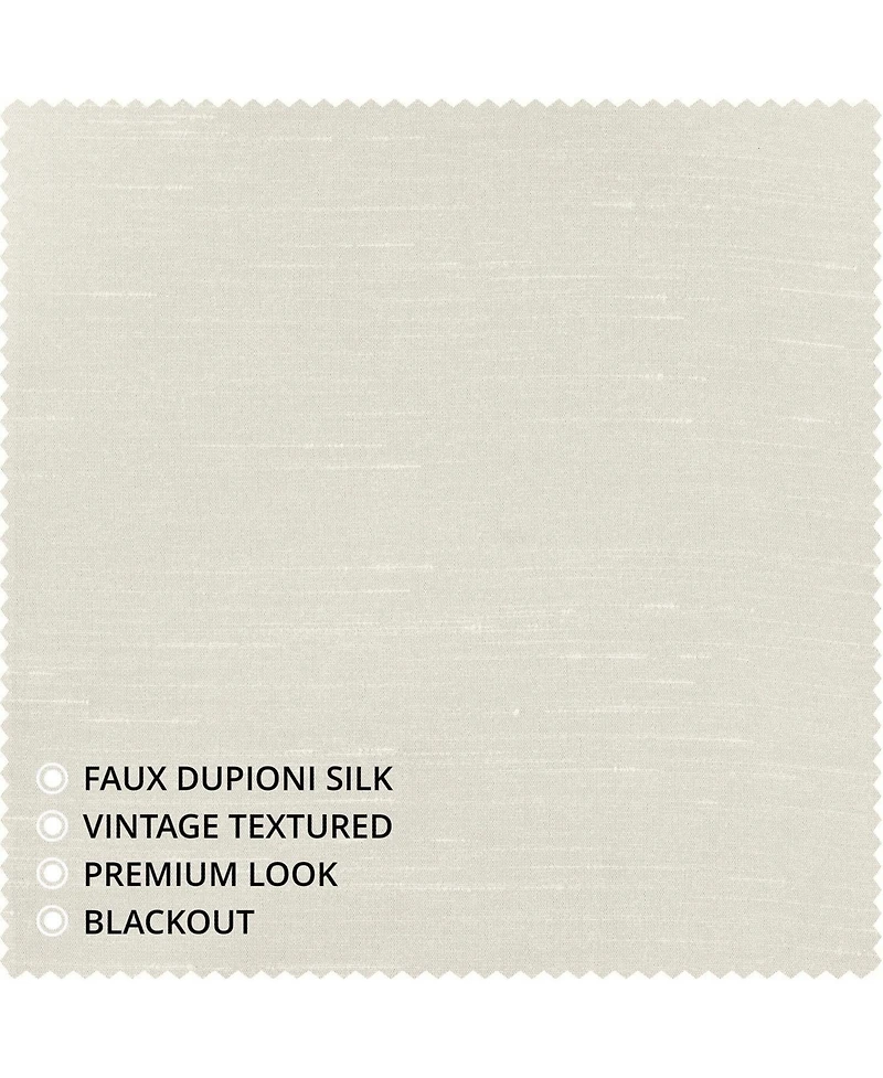 Half Price Drapes French Pleat Vintage Textured Faux Dupioni Silk Blackout Curtain