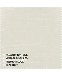 Half Price Drapes French Pleat Vintage Textured Faux Dupioni Silk Blackout Curtain