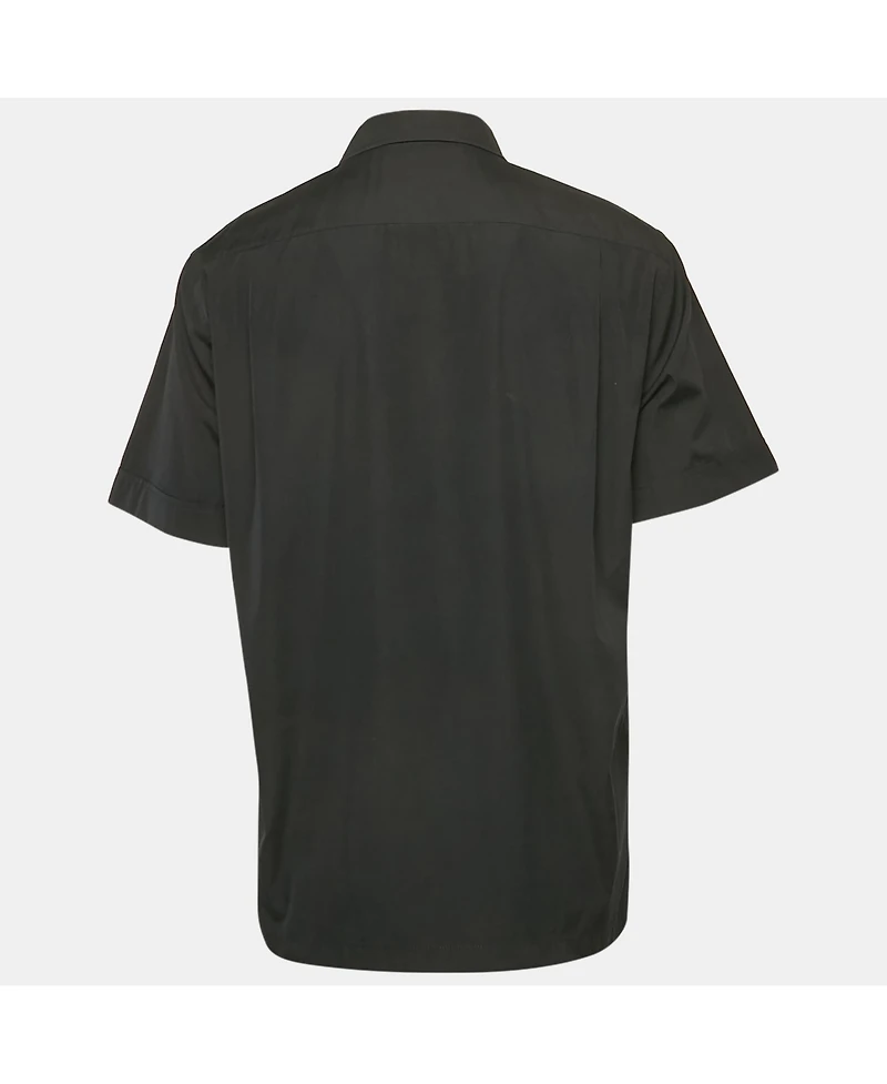 Pre-Owned Dolce & Gabbana Men's Black Cotton Short Sleeve Shirt